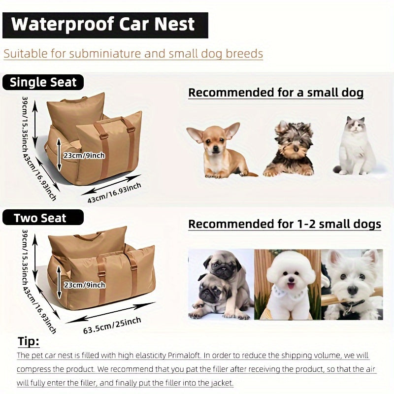 Wasserdichter Hundesitzbett Autositz Nest